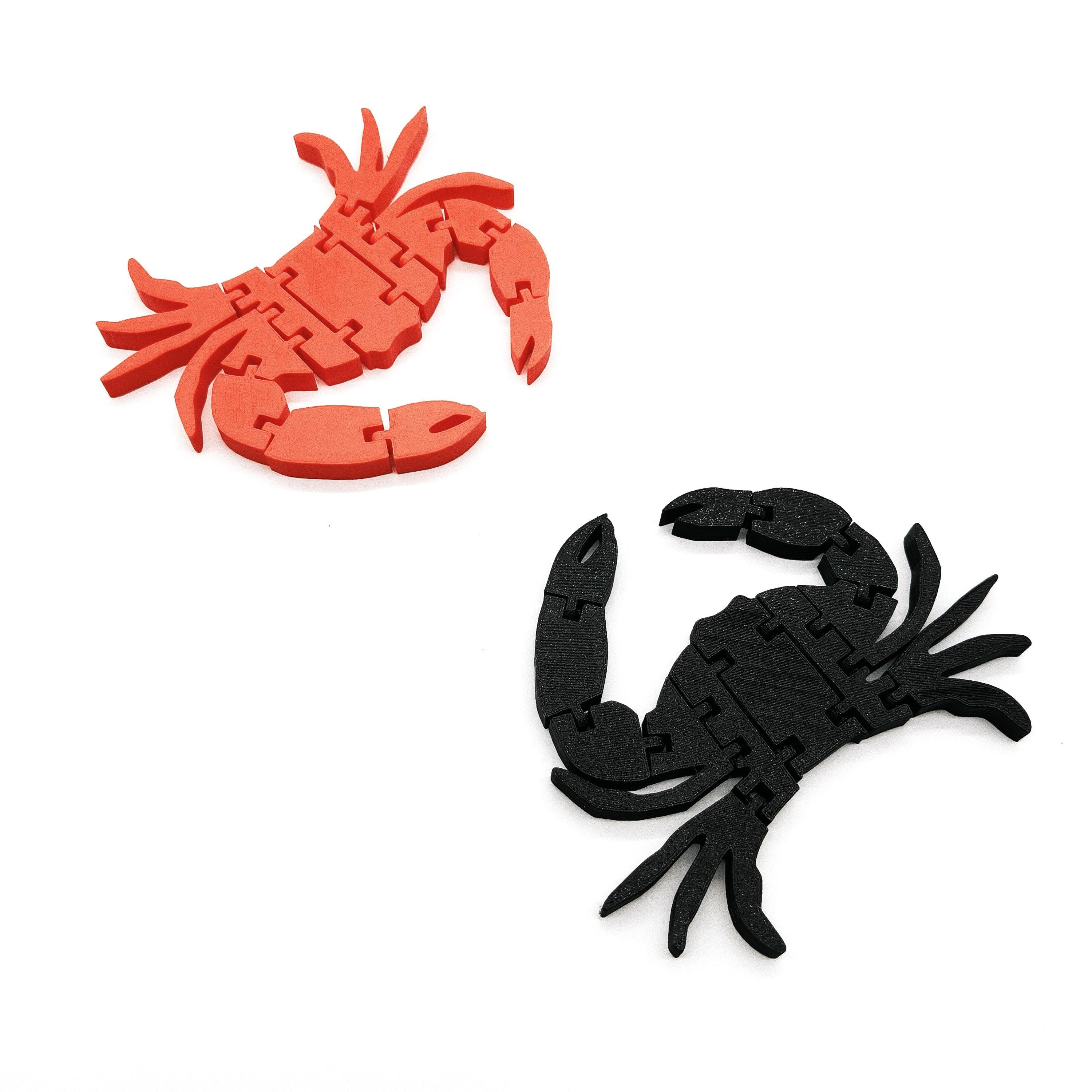 Articulated Crab – Flexible Fidget Crab, Moving Legs & Claws – Ocean Animal Gift, Desk Decor, Unique Sensory Toy for Adults